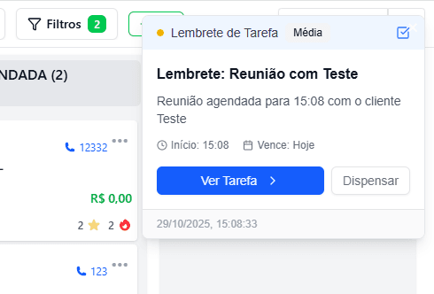 Sistema de notificações instantâneas